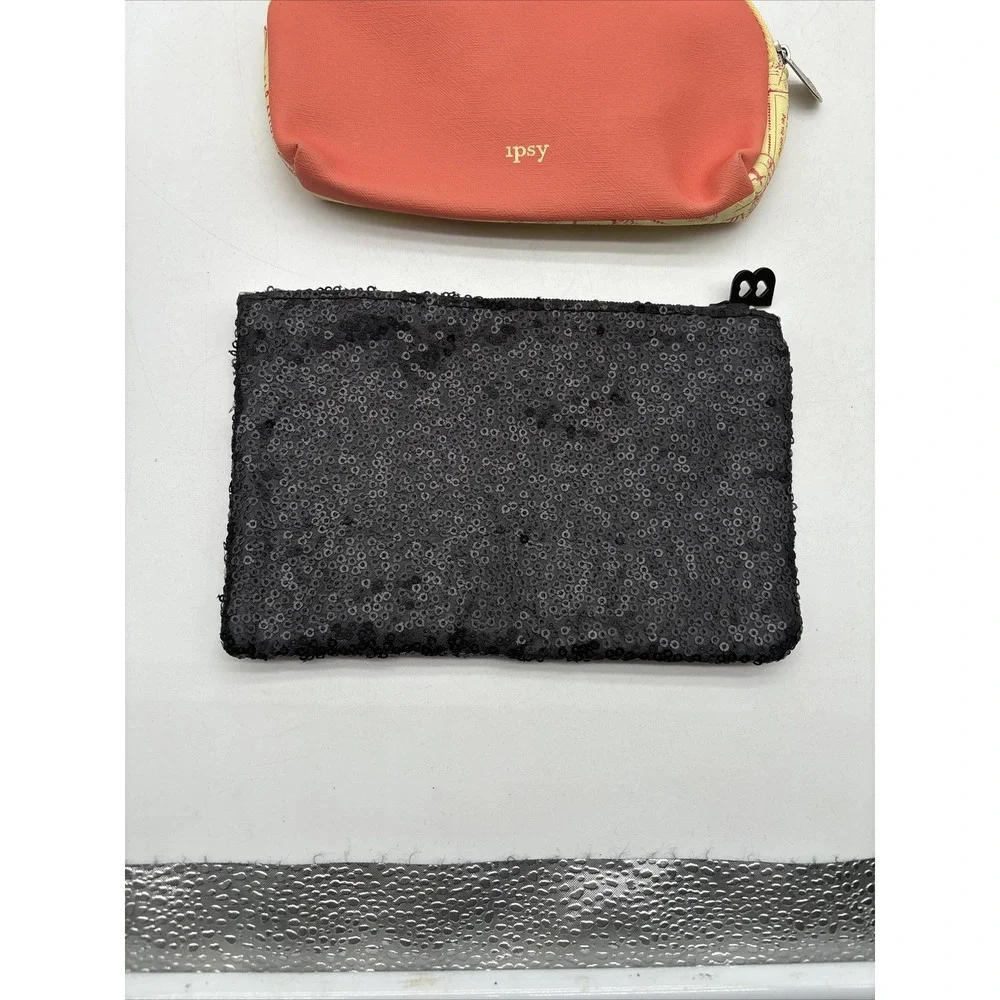 New W/out Tags 3 Ipsy Cosmetic Makeup Bags - Passport, Sequin, Betty Boop